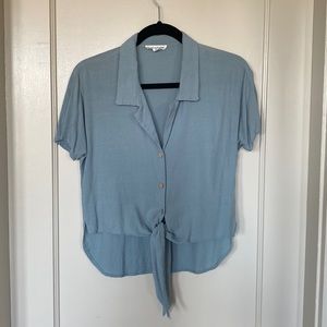 Flow-y linen button down